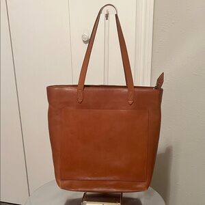 Madewell Tan Leather Tote Bag